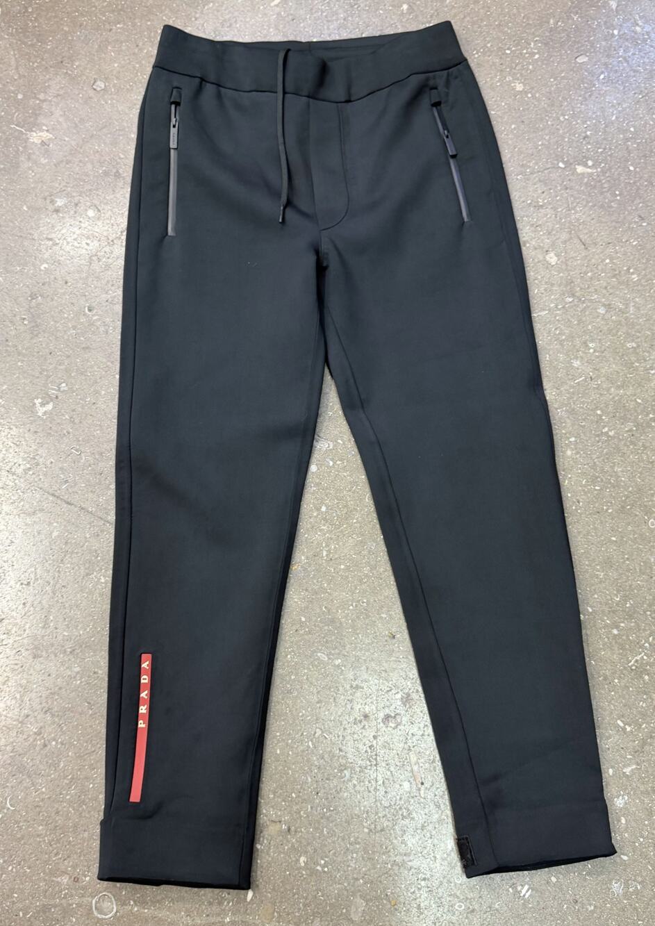 Prada Linea Rossa Technical Fabric Black Sweatpants